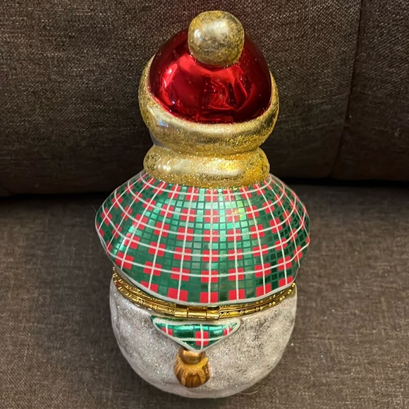 CHRIS RADCO LARGE SNOWMAN TRINKET BOX - Picture 7 of 12